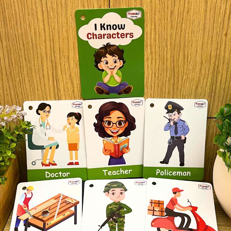 Communication Cards - Set of 100 Cards (Laminated) on Daily Routine, Communication, Emotions, Places, Characters, Outdoor Safety