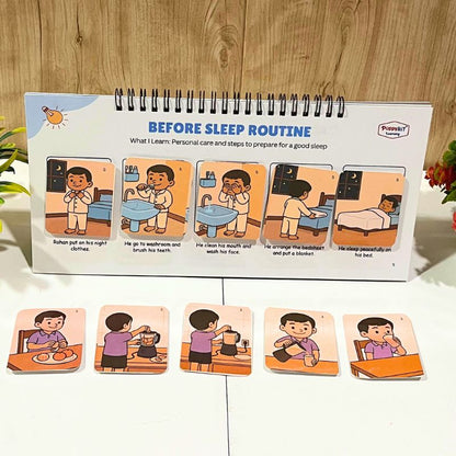 Household - Set of 3 Sequencing Story Books (Laminated) with Cards - 3 Steps, 4 Steps, 5 Steps Books