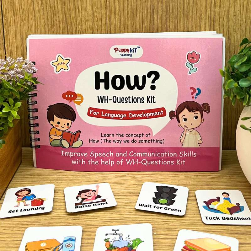 WH Questions Kit - Set of 6 WH Concepts Books (Laminated) for Speech & Language Development