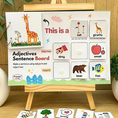 Sentence Building Boards - Set of 6 Laminated Boards for Speech and Language Development