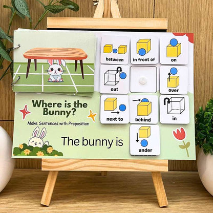 Combo Pack of 6 WH Questions Books + 6 Sentence Building Boards for Speech and Language Skills