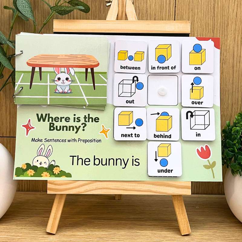 Sentence Building Boards - Set of 6 Laminated Boards for Speech and Language Development