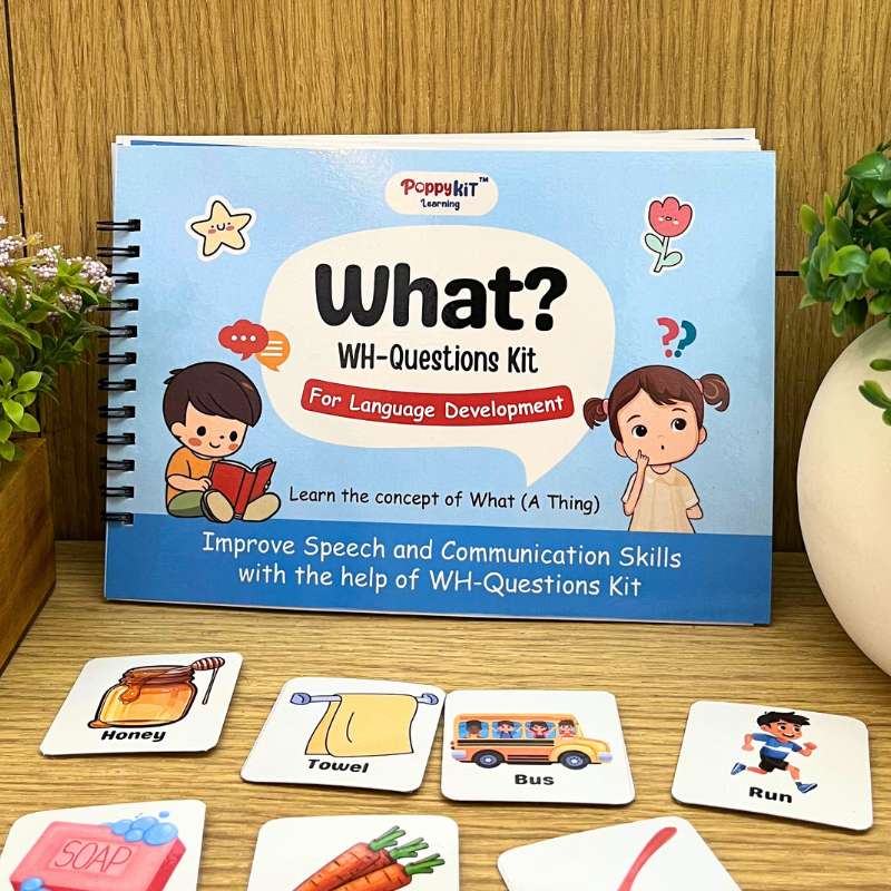 WH Questions Kit - Set of 6 WH Concepts Books (Laminated) for Speech & Language Development