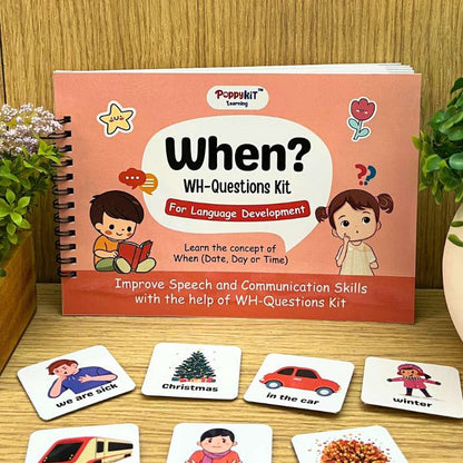 WH Questions Kit - Set of 6 WH Concepts Books (Laminated) for Speech & Language Development