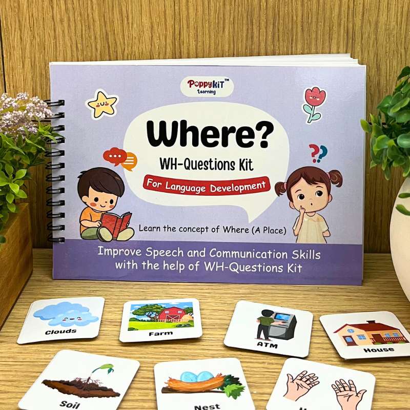 WH Questions Kit - Set of 6 WH Concepts Books (Laminated) for Speech & Language Development