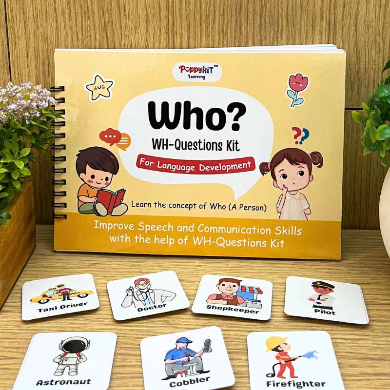 WH Questions Kit - Set of 6 WH Concepts Books (Laminated) for Speech & Language Development