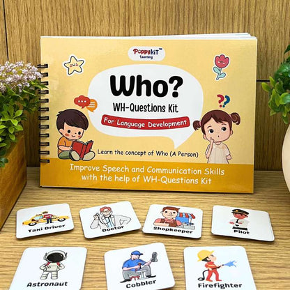 WH Questions Kit - Set of 6 WH Concepts Books (Laminated) for Speech & Language Development
