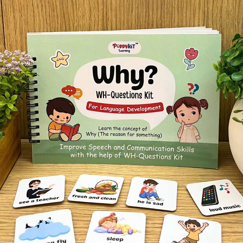 WH Questions Kit - Set of 6 WH Concepts Books (Laminated) for Speech & Language Development