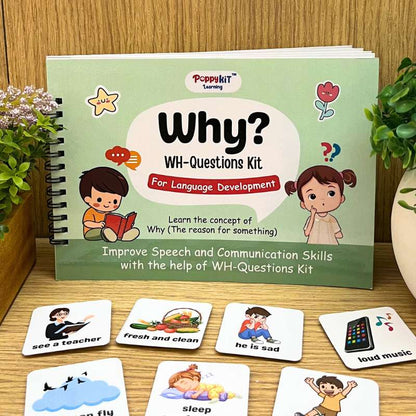 WH Questions Kit - Set of 6 WH Concepts Books (Laminated) for Speech & Language Development