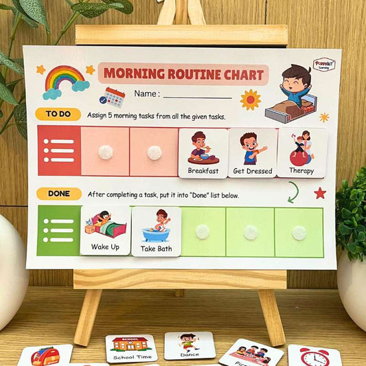 3 Routine Planner Boards - Laminated (Morning, Afternoon, Evening) + 54 Routine Tasks Cut Outs