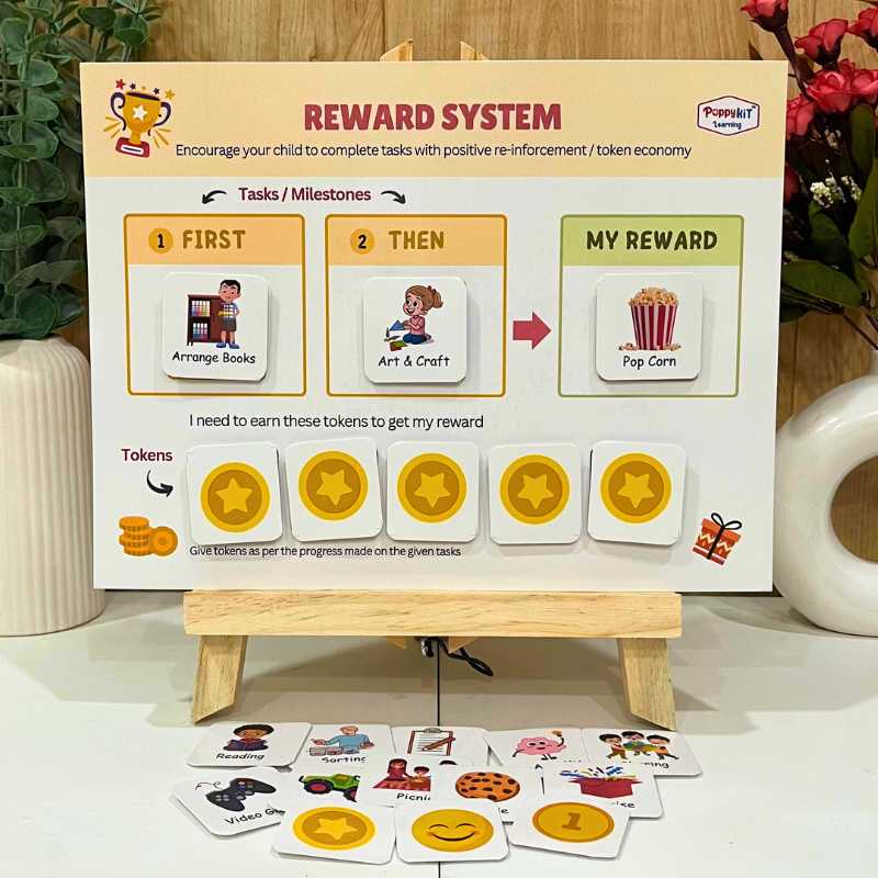 Reward System for Positive Reinforcement / Token Economy - Set of 3 Reward Charts + Task Reward Boards + Tokens