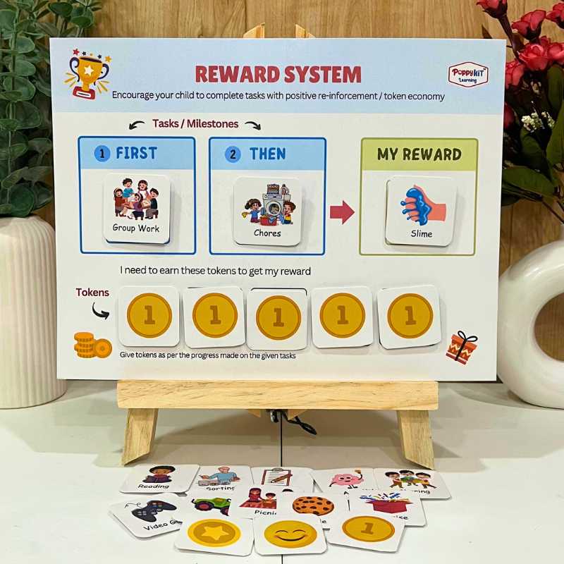 Reward System for Positive Reinforcement / Token Economy - Set of 3 Reward Charts + Task Reward Boards + Tokens